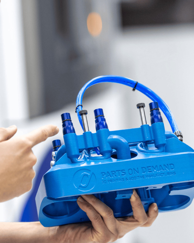 PA12 Blue MD: voedselveilige nylon voor industrieel SLS-printen
