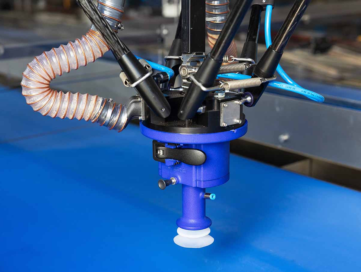 End-of-arm gripper van PWR, geprint in PA802-CF op de EOS P396